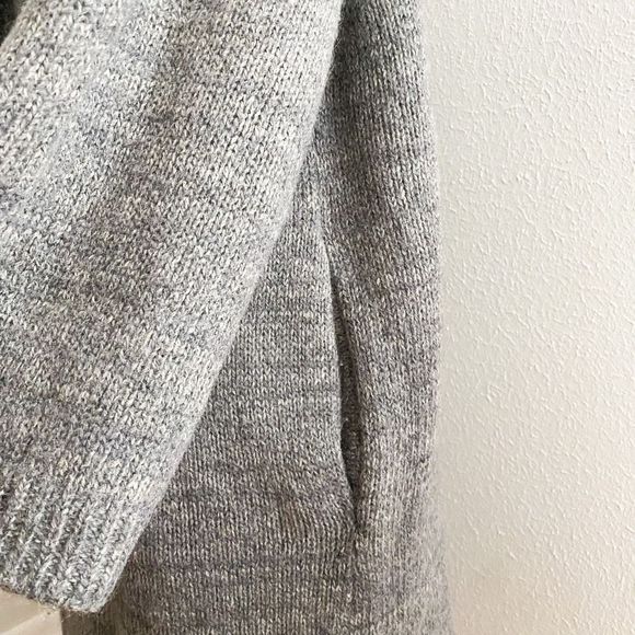 Vintage Wool Mohair Long Sweater Coat Grey - Picture 6 of 8